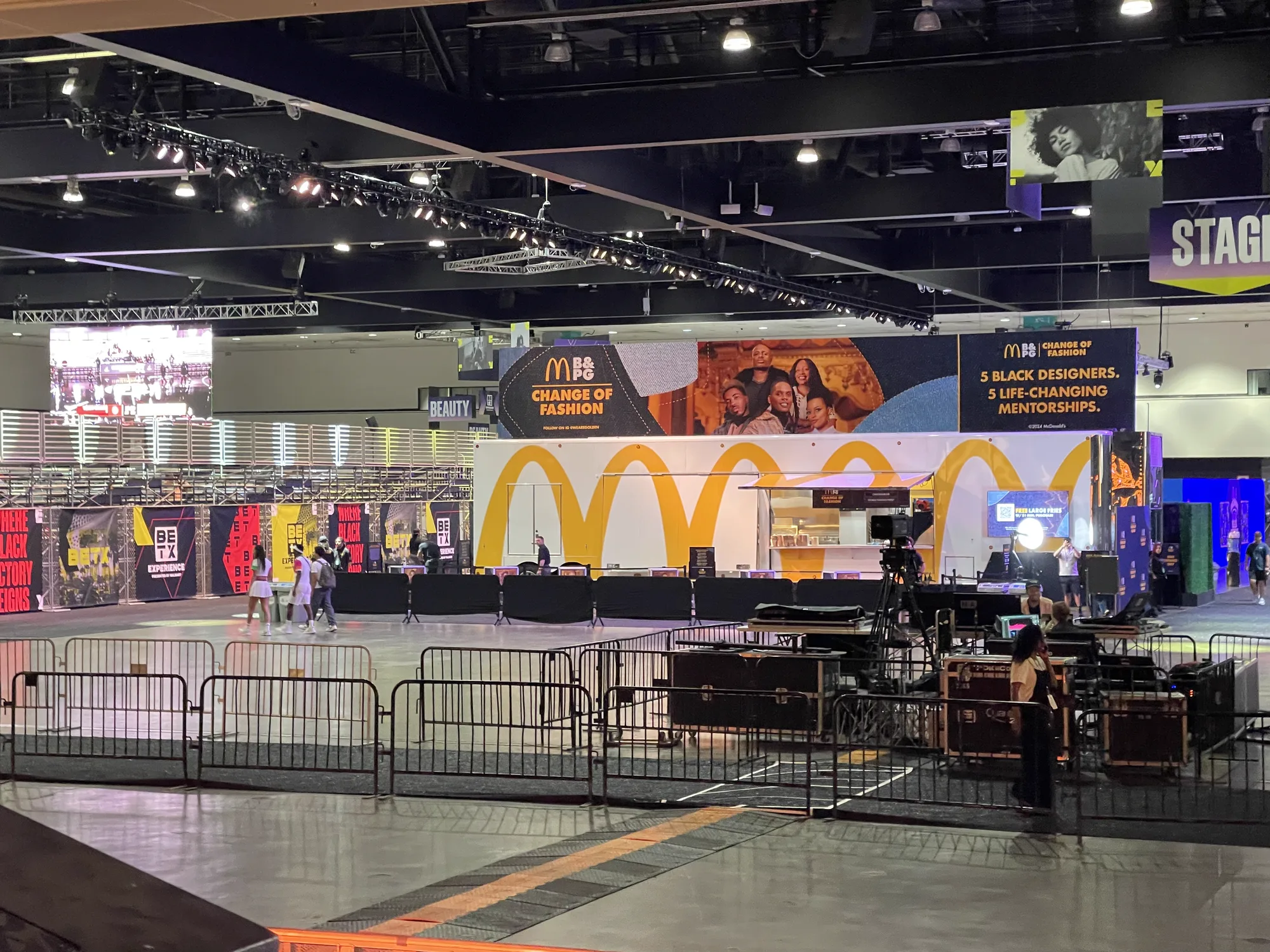 The McDonald's Change of Fashion activation build at the venue